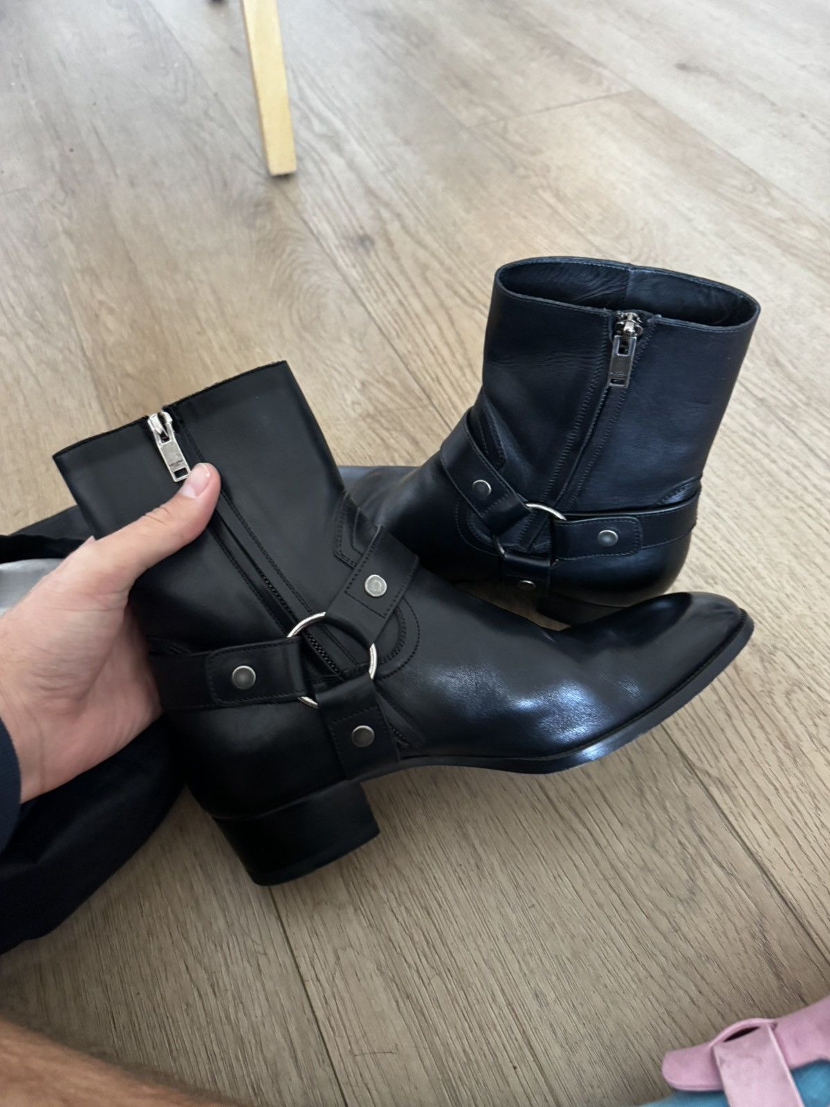 Saint Laurent Paris Leather harness wyatts Size US 7 / EU 40 - 9 Thumbnail