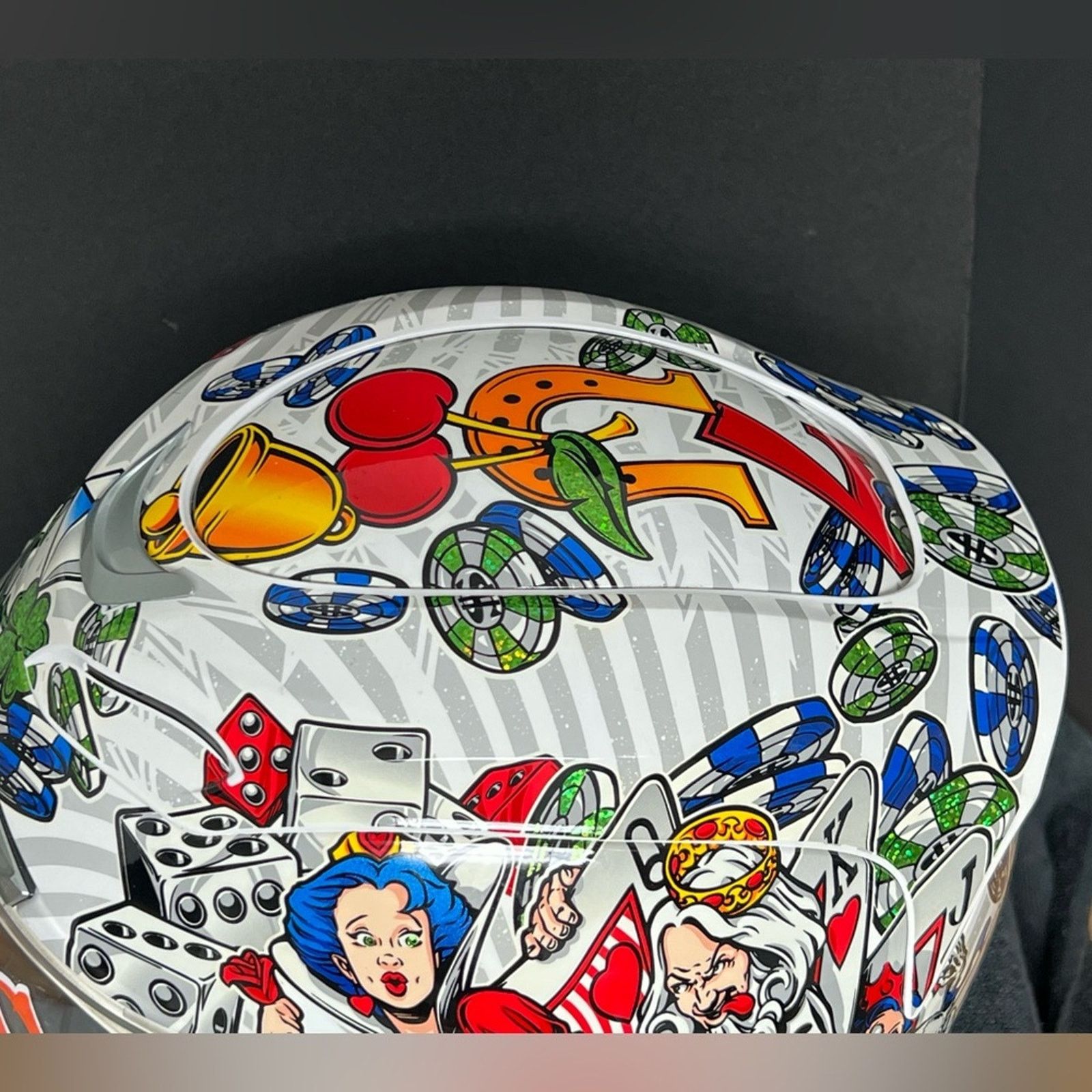 ICON Motorsports ICON Domain™ Motorcycle Helmet - Lucky Lid 2 - SMALL RARE Size ONE SIZE - 5 Thumbnail