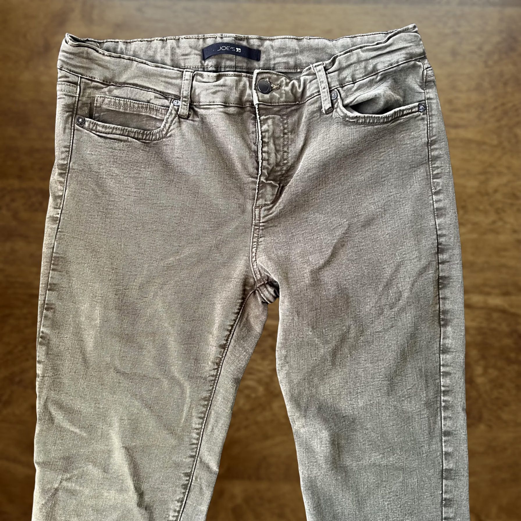 Vintage Joe's Jeans Womens Jeans Skinny Midrise Olive Green 31 Five Pocket Stretch Denim Pants Size 24" / US 00 / IT 34 - 1 Thumbnail