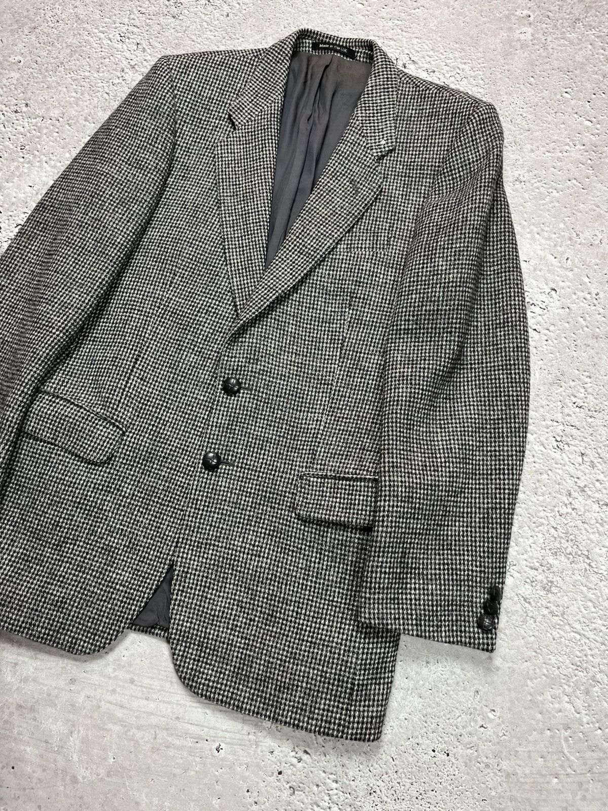 Harris Tweed Vintage Harris Tweed Houndstooth Wool Blazer Jacket Size L Size 40R - 2 Thumbnail