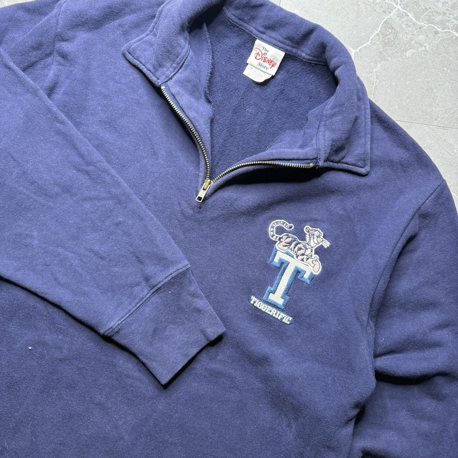 Disney Vintage Disney Store Tigger 1/4 Zip Navy Sweatshirt Medium Size US M / EU 48-50 / 2 - 1 Thumbnail