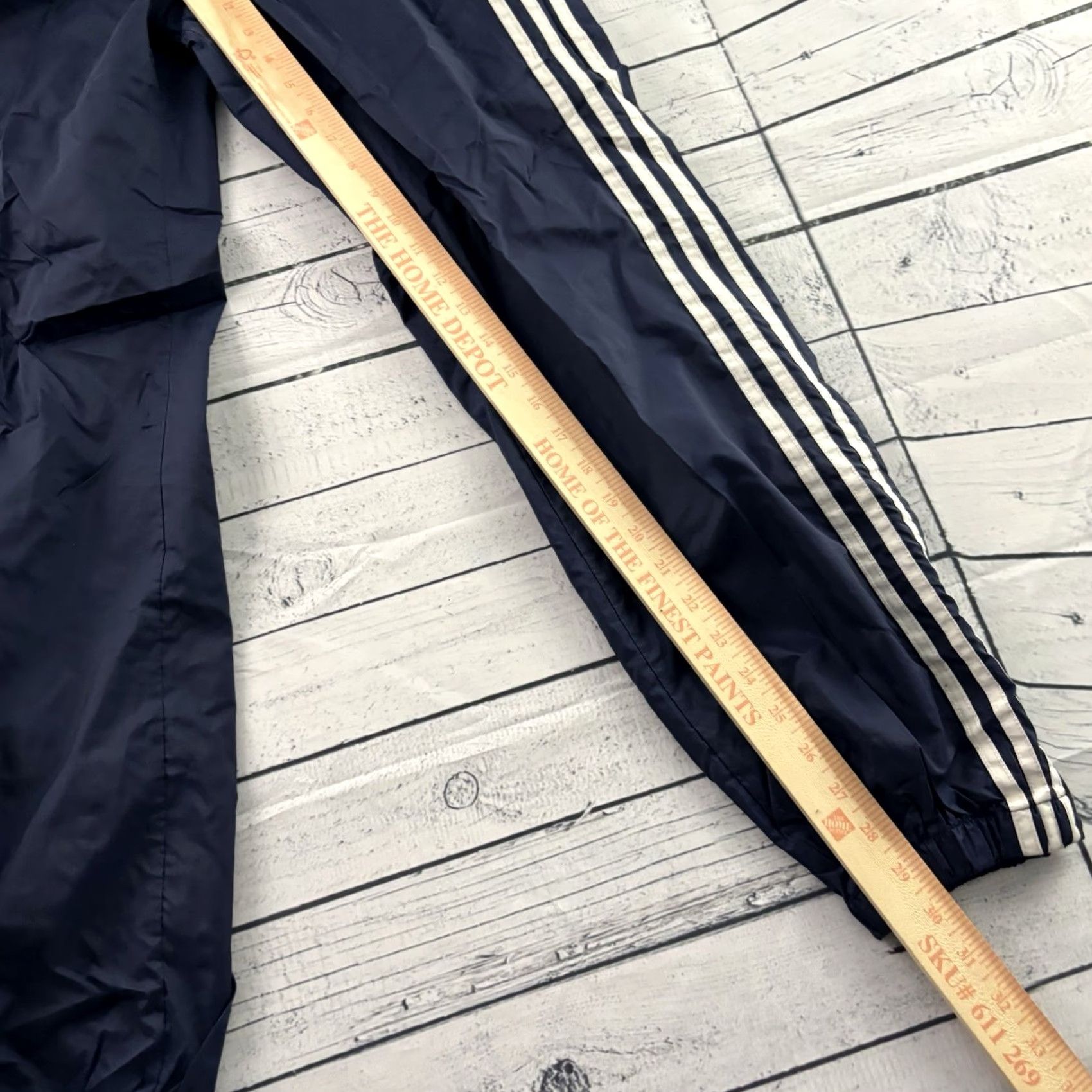 Adidas Vintage adidas 3 Stripes Athletic Ankle Zip Pants Mens Small Blue Size US 29 - 2 Thumbnail