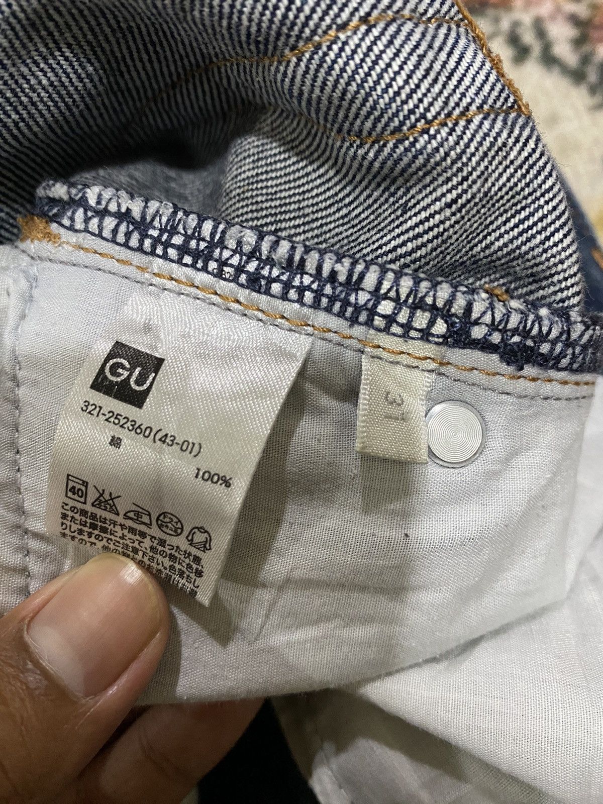 Japanese Brand GU jeans worned denim Size US 31 - 11 Thumbnail
