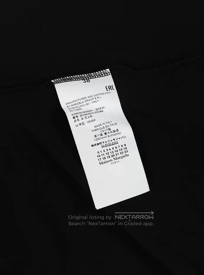 Maison Margiela Black Open-Back Long Sleeve Top. Size XS / US 0-2 / IT 36-38 - 6 Thumbnail
