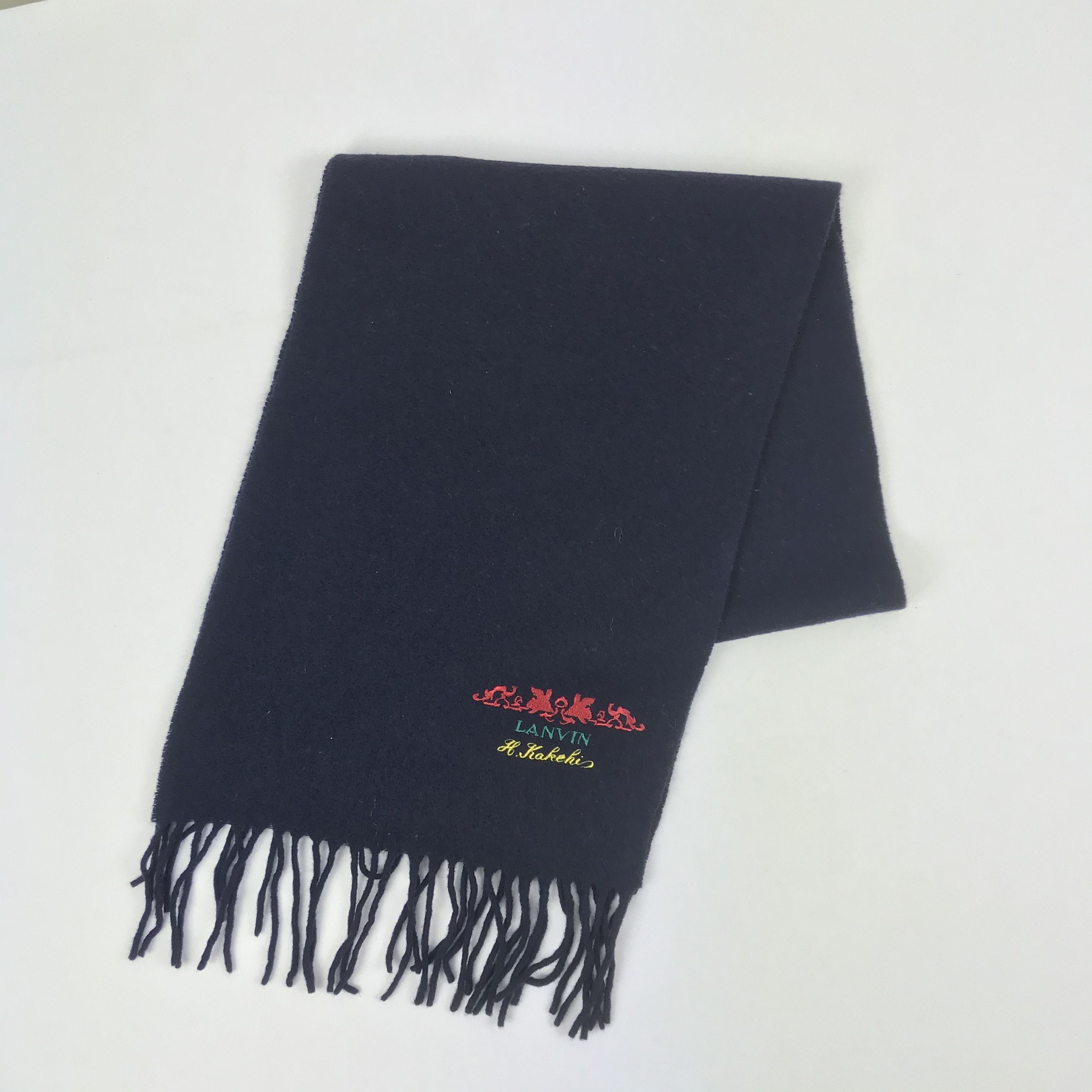 Vintage Lanvin Scarf Muffler Wool Cashmere Scarves