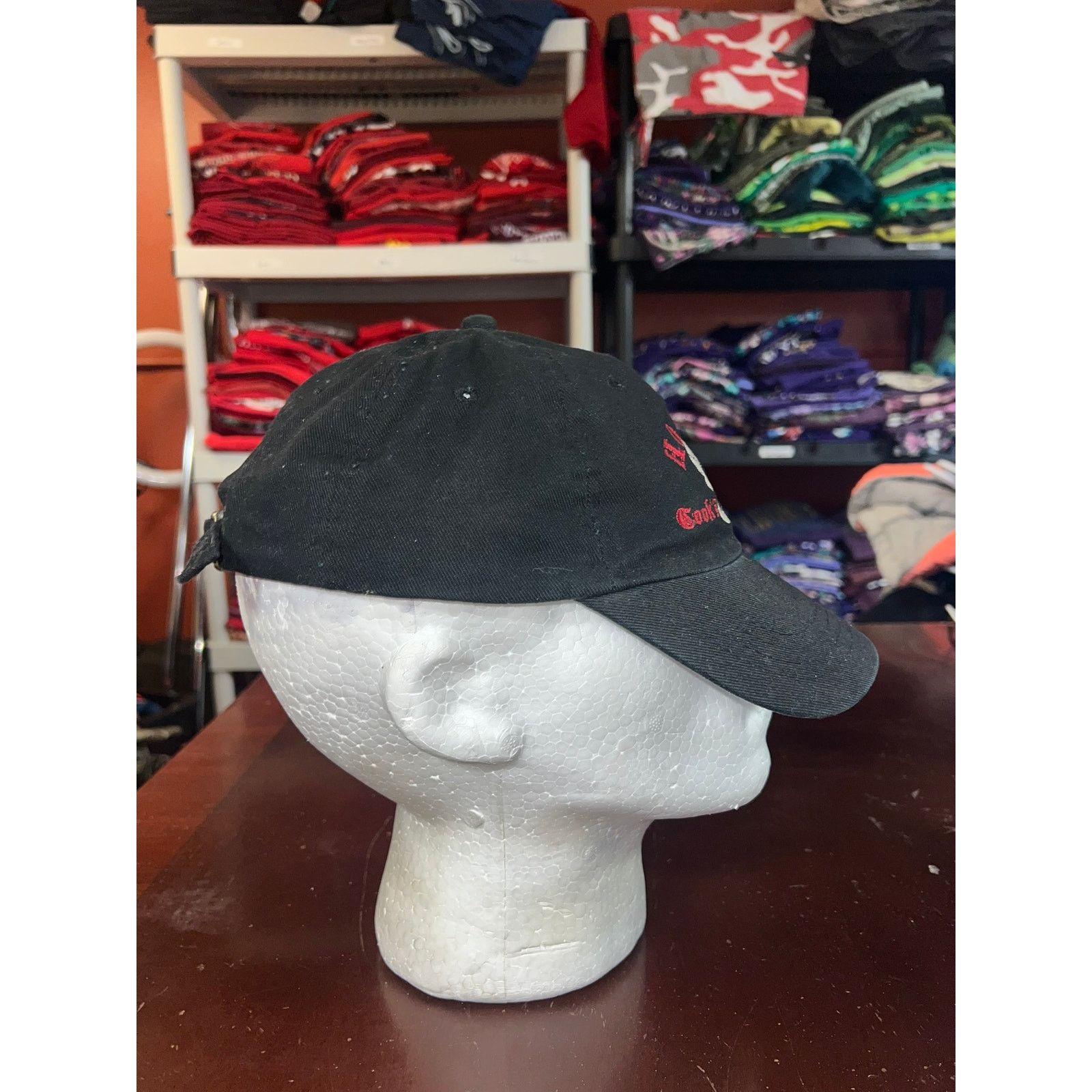 Vintage Vintage Hooters Hat Cooks Couture Black Skull Skeleton Cap Size ONE SIZE - 7 Thumbnail