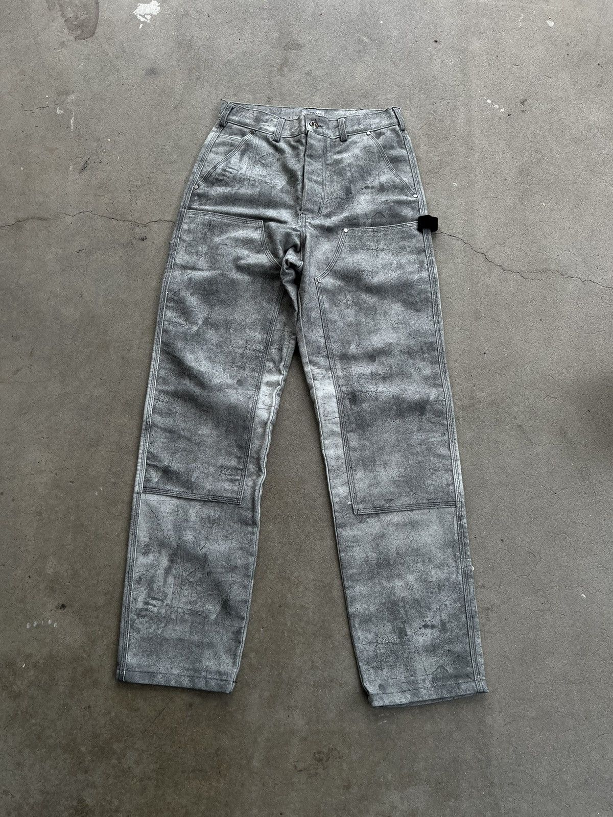 Image of Fugazi Unsound Rags Concrete Double Knees in Grey, Men's (Size 30)