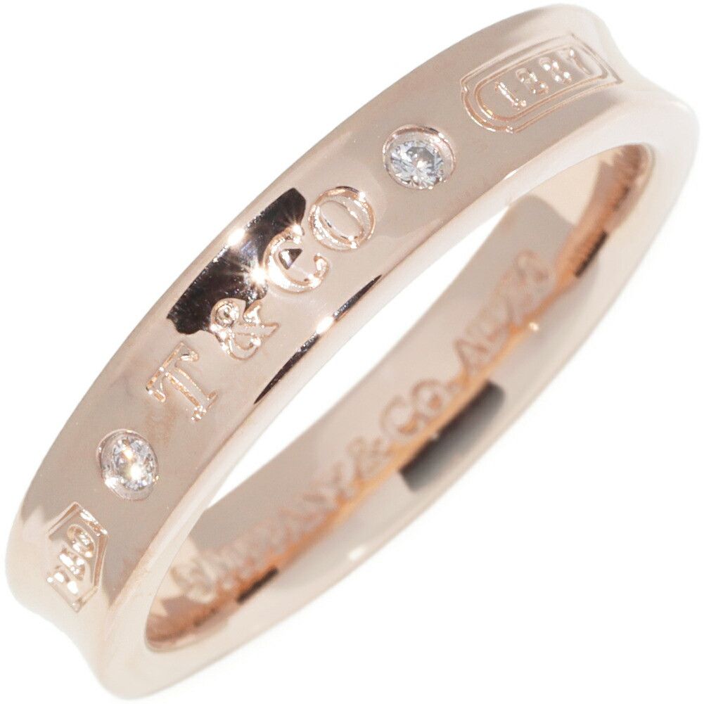 Tiffany & Co. Tiffany & Co. 1837 K18PG Diamond Ring Crocodile skin Ring DUTY FREE for USA