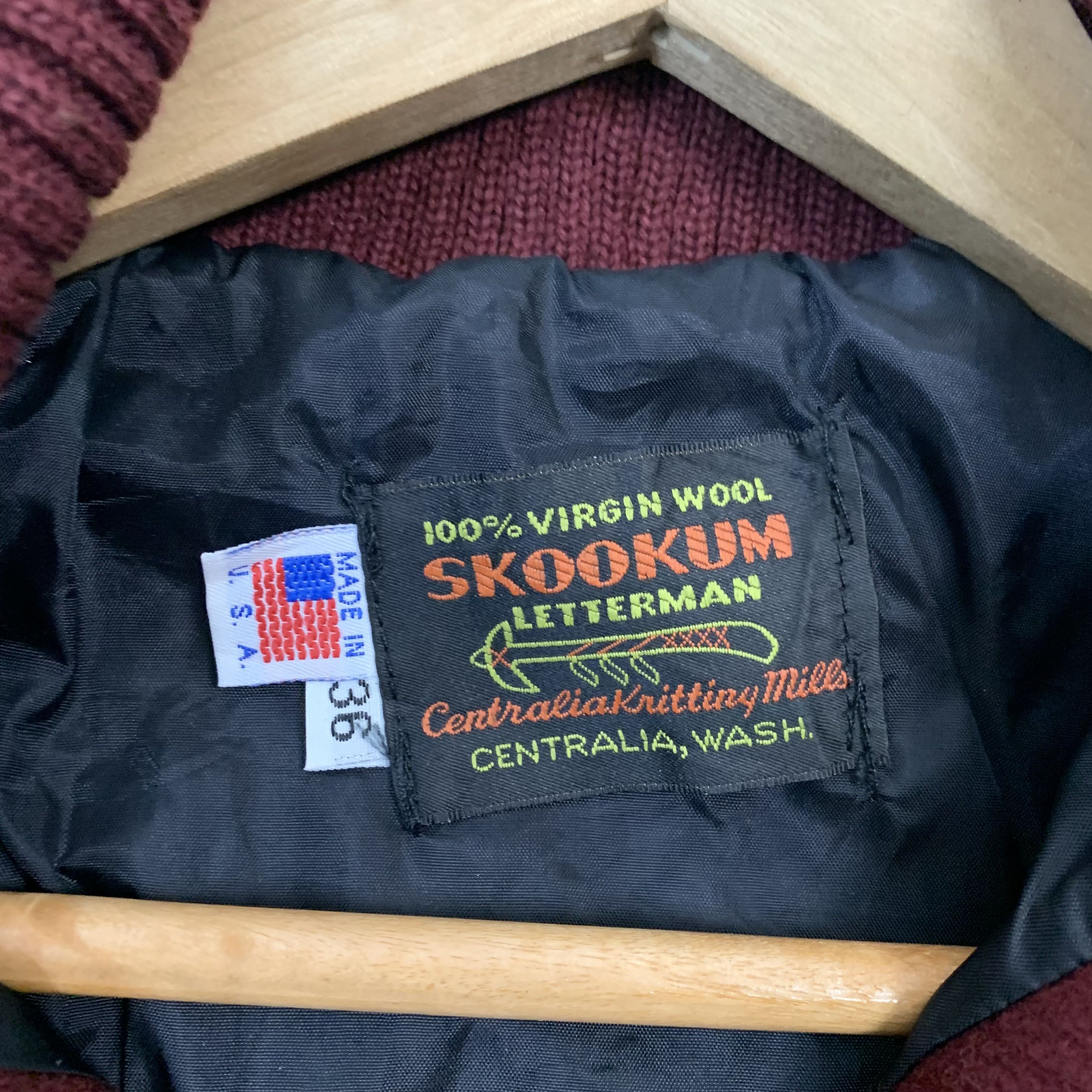 Skookum Vintage 60’s Skookum Letterman Leather Wool Varsity Jacket Size XS / US 0-2 / IT 36-38 - 7 Thumbnail
