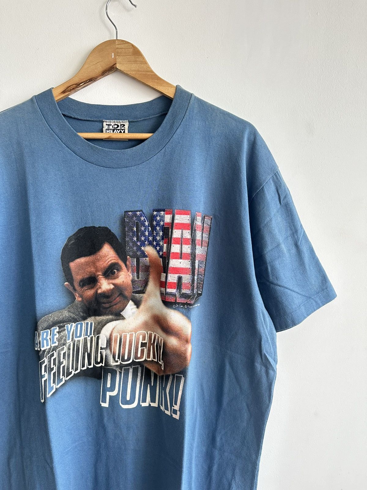 Vintage Vintage 90’s Mr.Bean Feeling Lucky Punk? Shirt Movie Size US XL / EU 56 / 4 - 1 Thumbnail