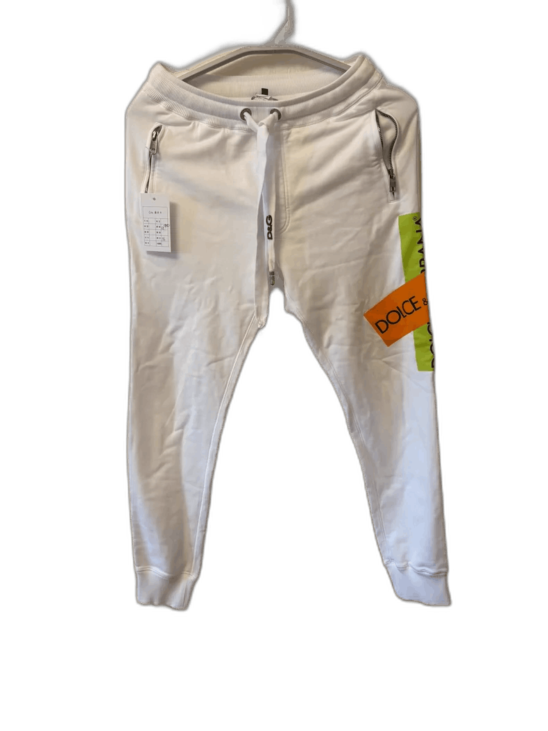 Dolce & Gabbana Dolce & Gabbana Elastic Drawstring Sweatpants White-yf Size US 44 / EU 60 - 1 Thumbnail