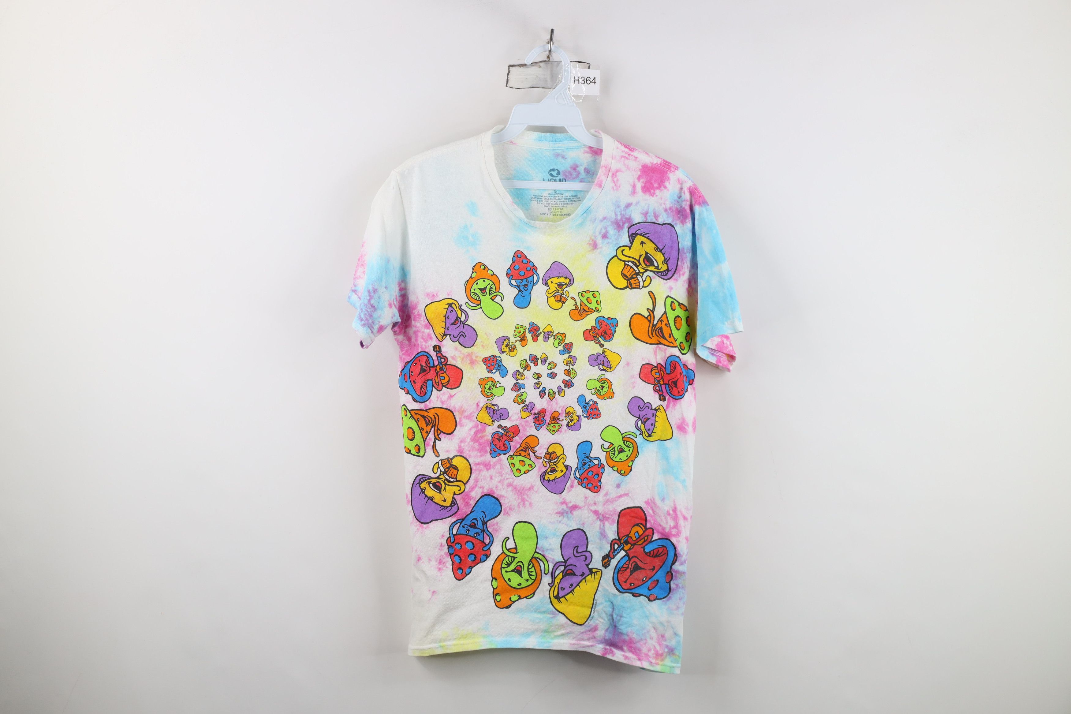 Liquid Blue Vintage Y2K Liquid Blue Mushroom Tie Dye Acid Wash T-Shirt Size S / US 4 / IT 40 - 1 Thumbnail