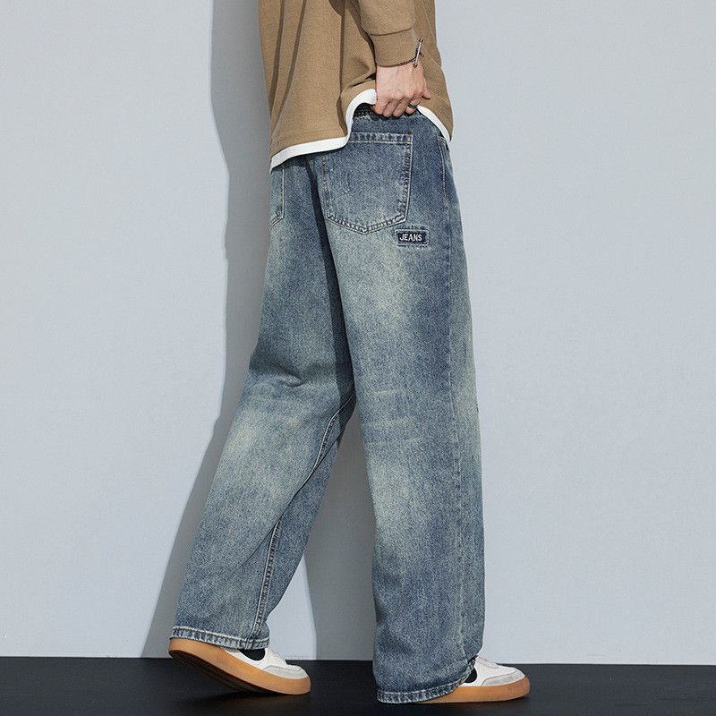 Japanese Brand American retro men's loose straight leg versatile jeans Size US 32 / EU 48 - 5 Thumbnail