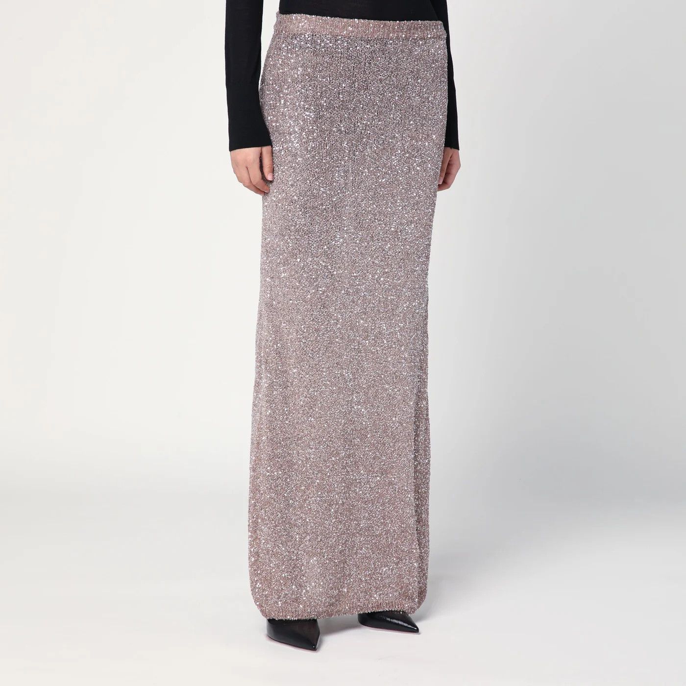 Balenciaga o1d2blof0426 Maxi Skirts in Light Brown/Silver Size 30" / US 8 / IT 44 - 3 Thumbnail