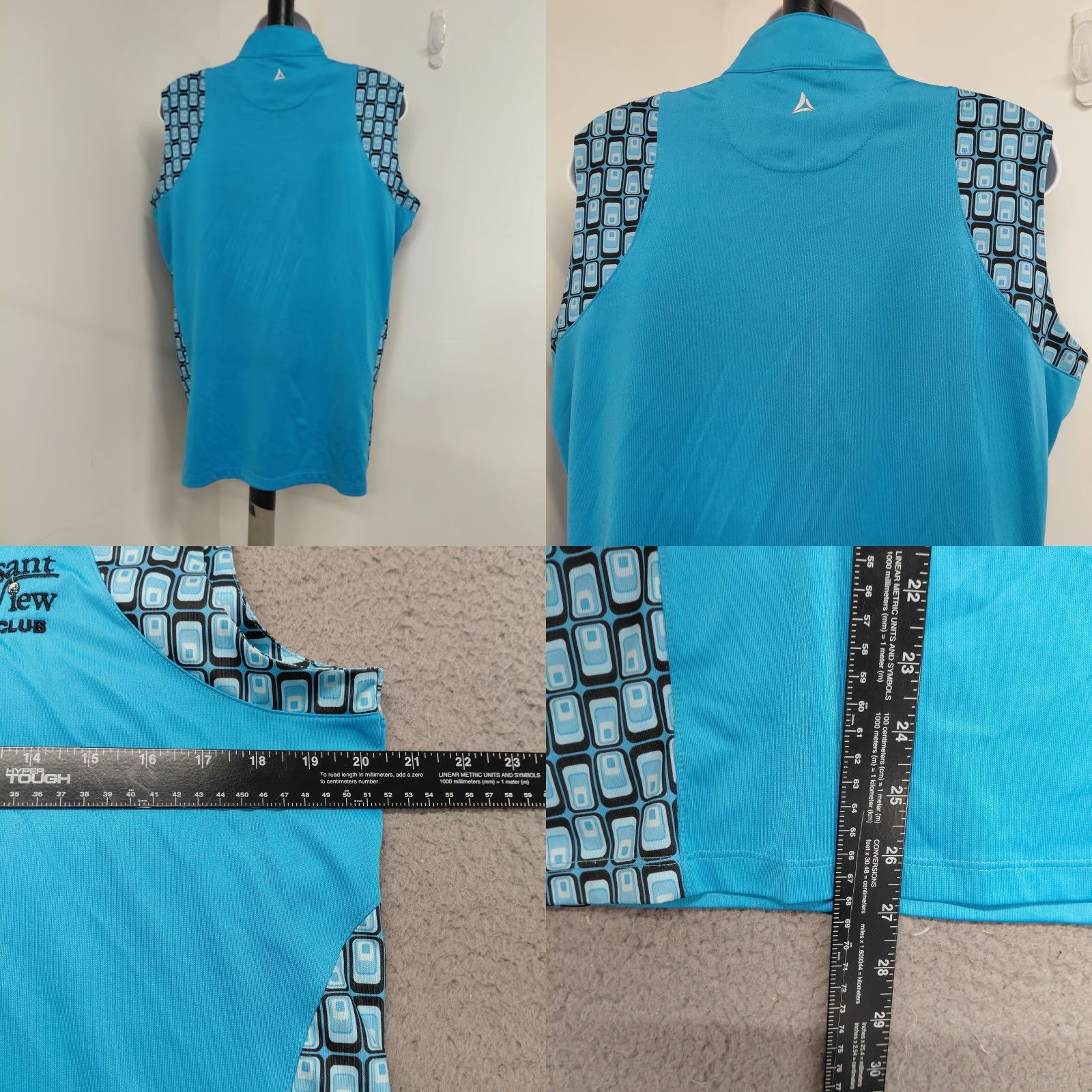 Vintage Bermuda Sands XP Golf Shirt Women's L Sleeveless Blue/Black Pleasant View UPF 50 Shirt Polo Golf Women Made in Guatemala Size L / US 10 / IT 46 - 8 Thumbnail