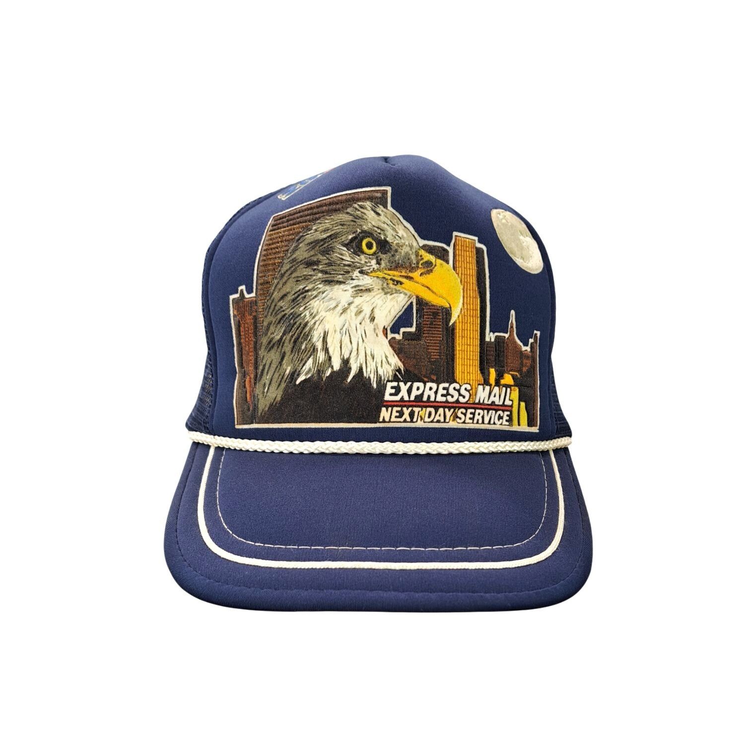 Vintage Vintage USPS Trucker Hat Mail Eagle Blue Mesh Snapback Size ONE SIZE - 2 Thumbnail