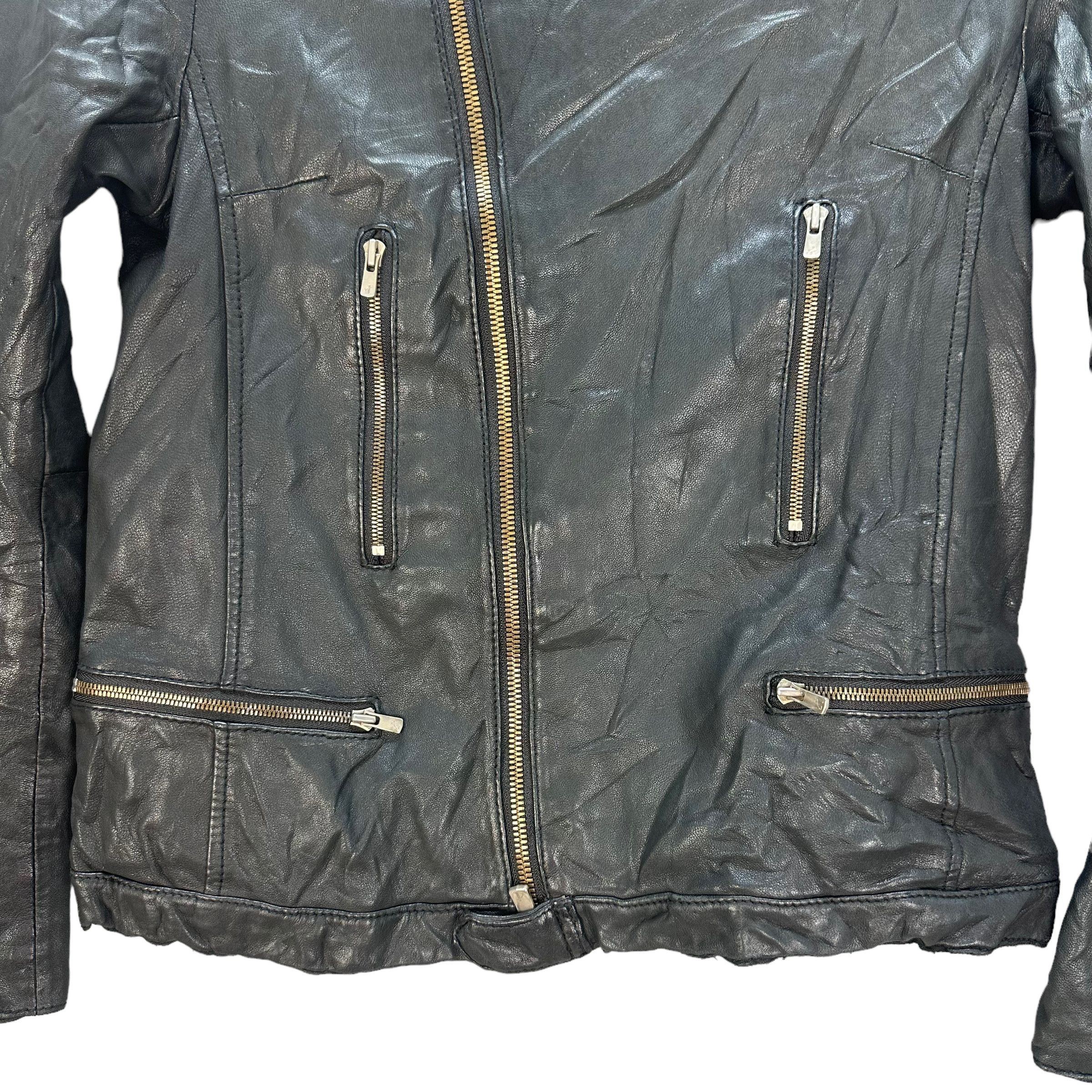 Japanese Brand BARK TANNAGE SHEEP SKIN ASYMMETRICAL JACKET #8297-002 Size XS / US 0-2 / IT 36-38 - 3 Thumbnail