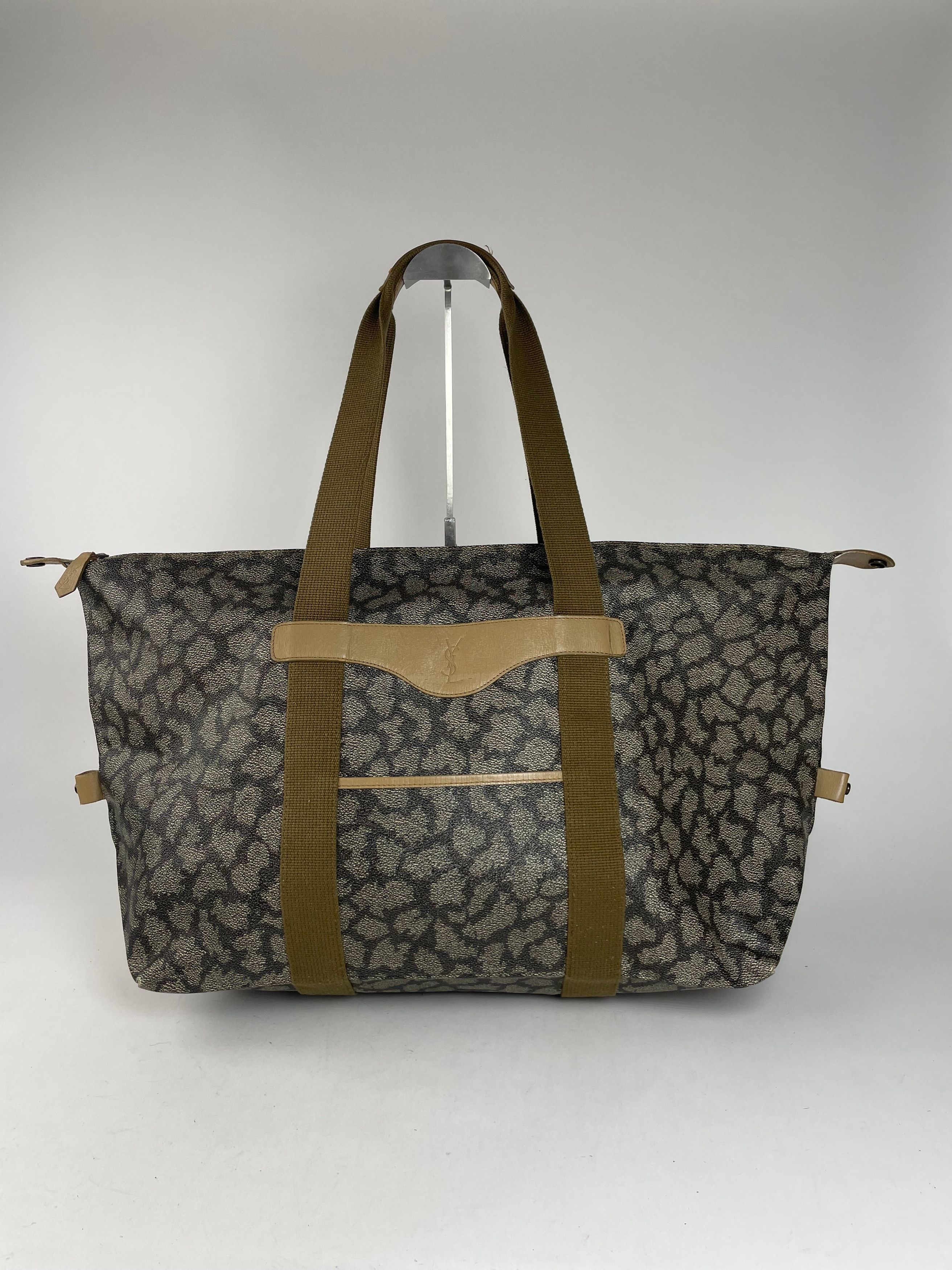 Other Vintage Yves Saint Laurent Leather Travel Bag Grey/Brown Size ONE SIZE - 1 Thumbnail
