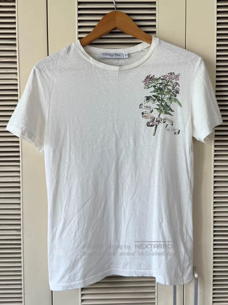Dior Dior White floral print short-sleeved T-shirt Size S / US 4 / IT 40 - 1 Thumbnail