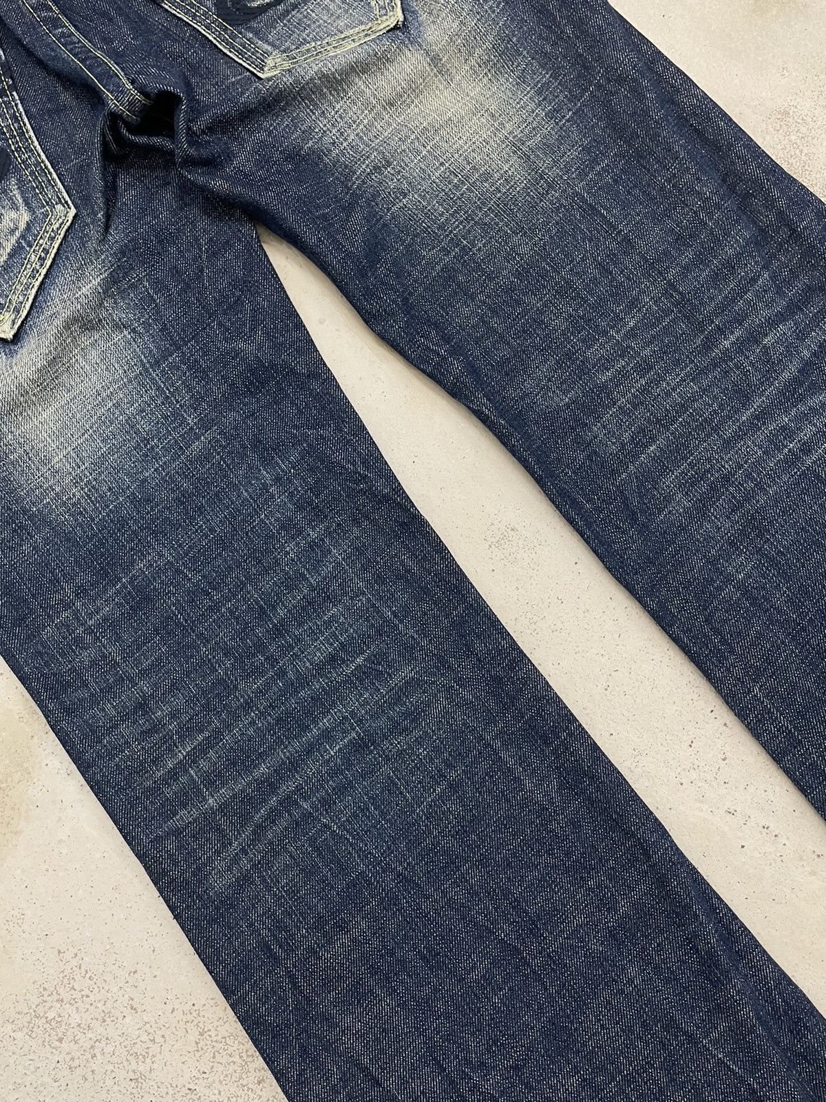 Red Pepper Heavy Stich Whisker Studded Flare Denim