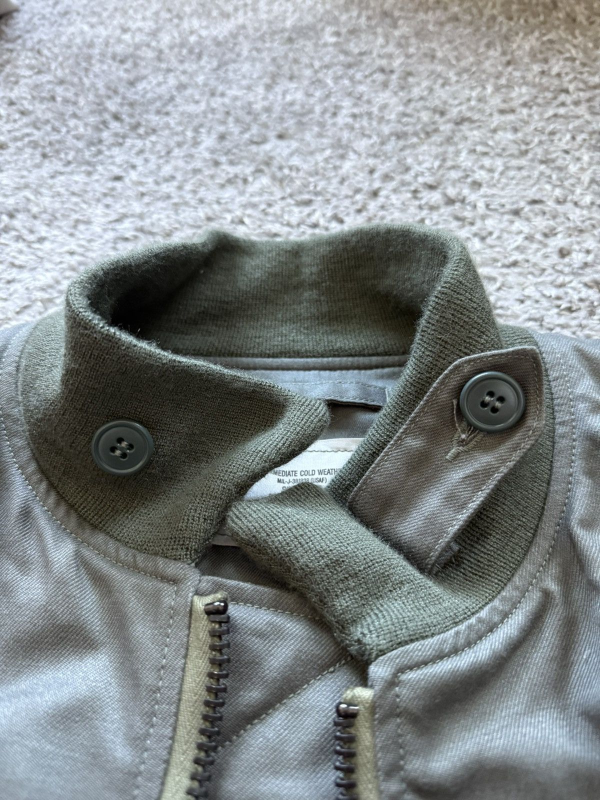 The Real McCoy's The Real McCoy's CWU-7/P Sage Green Bomber Jacket Large L Size US L / EU 52-54 / 3 - 6 Thumbnail