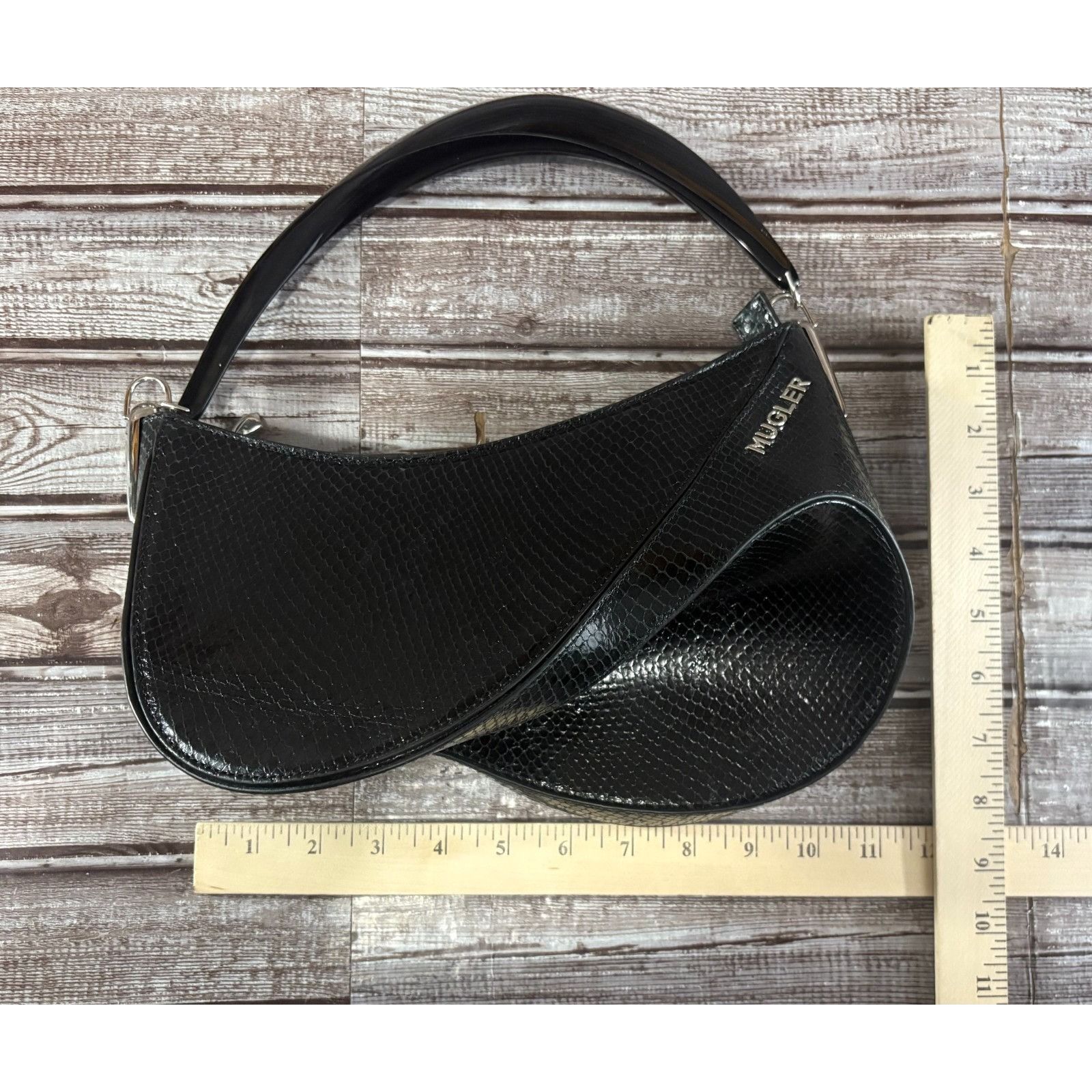 Mugler MUGLER Leather Spiral Curve 01 Crossbody Bag snake motif msp Size ONE SIZE - 7 Thumbnail