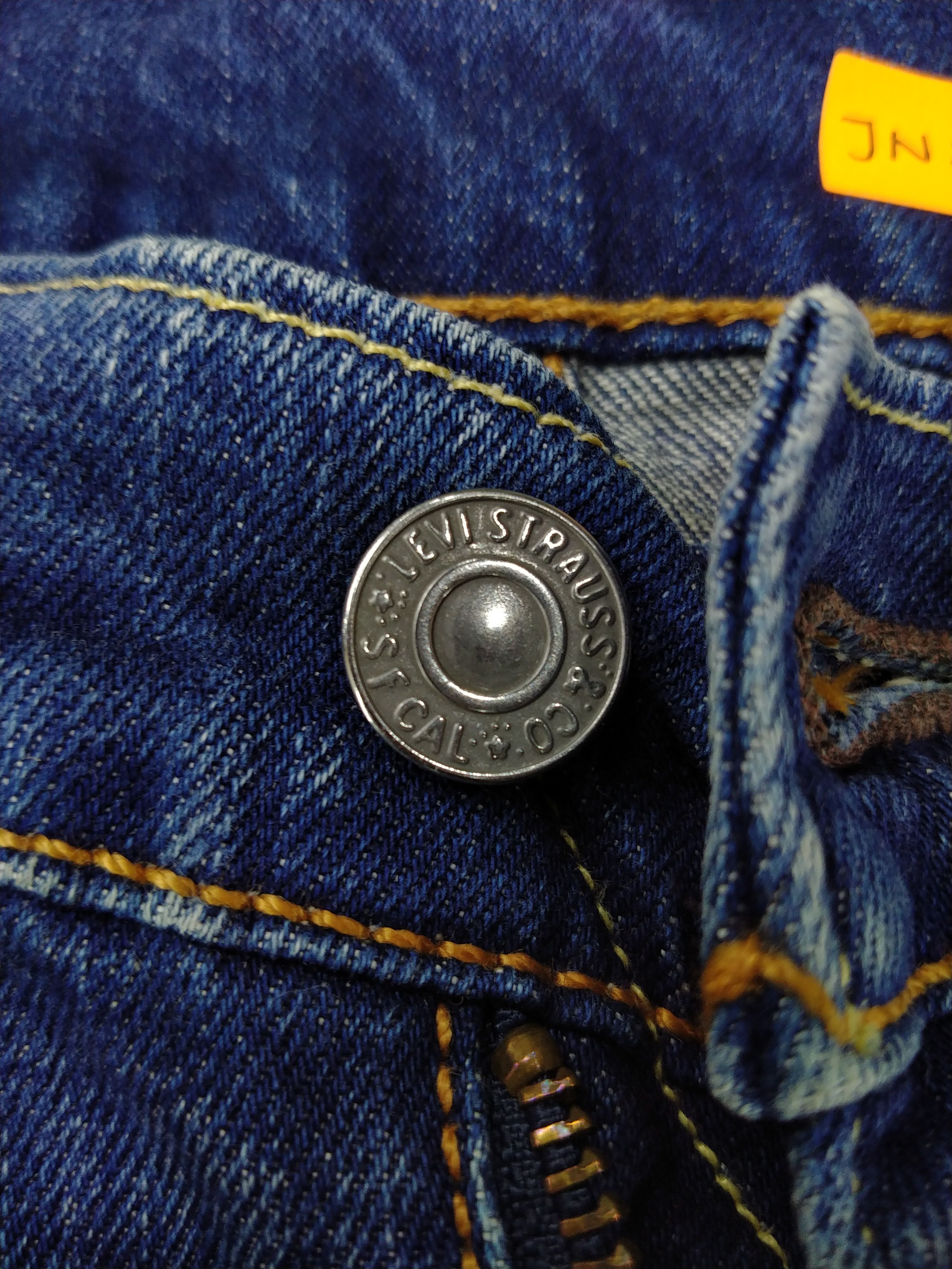 Levi's Blue Distressed Levi's 513 Jeans Denim 35x28.5 -JN216 Size US 35 - 7 Thumbnail
