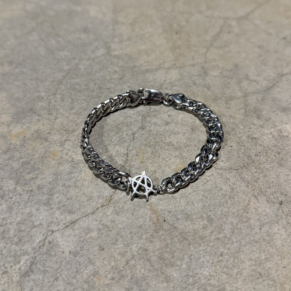 Hard Jewelry Anarchy .925 Sterling Silver Cuban Bracelet