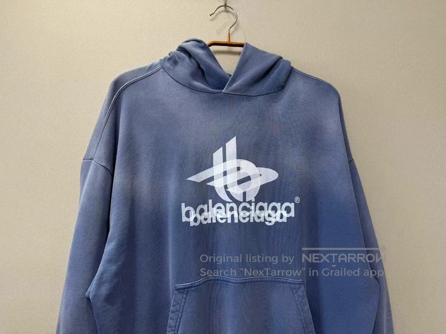 Balenciaga balenciaga blue logo hoodie for men. Size US M / EU 48-50 / 2 - 2 Thumbnail