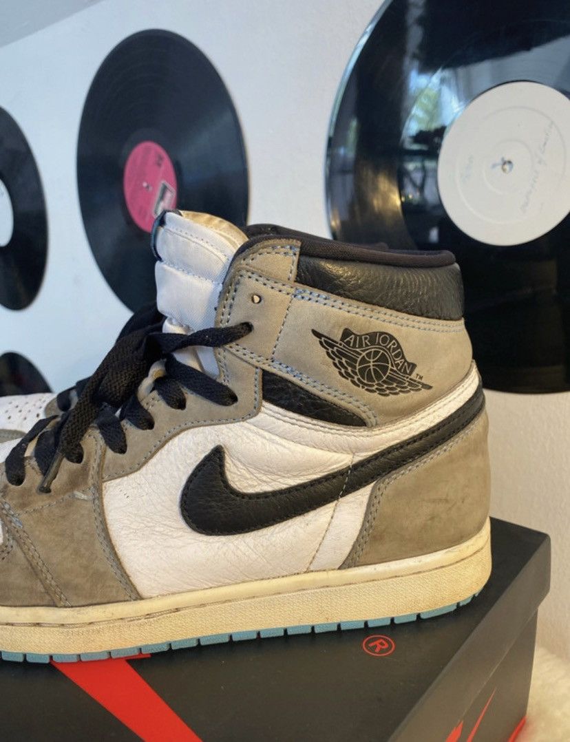 Nike Air Jordan 1 High OG White/ University Blue-Black Size US 10 / EU 43 - 3 Thumbnail