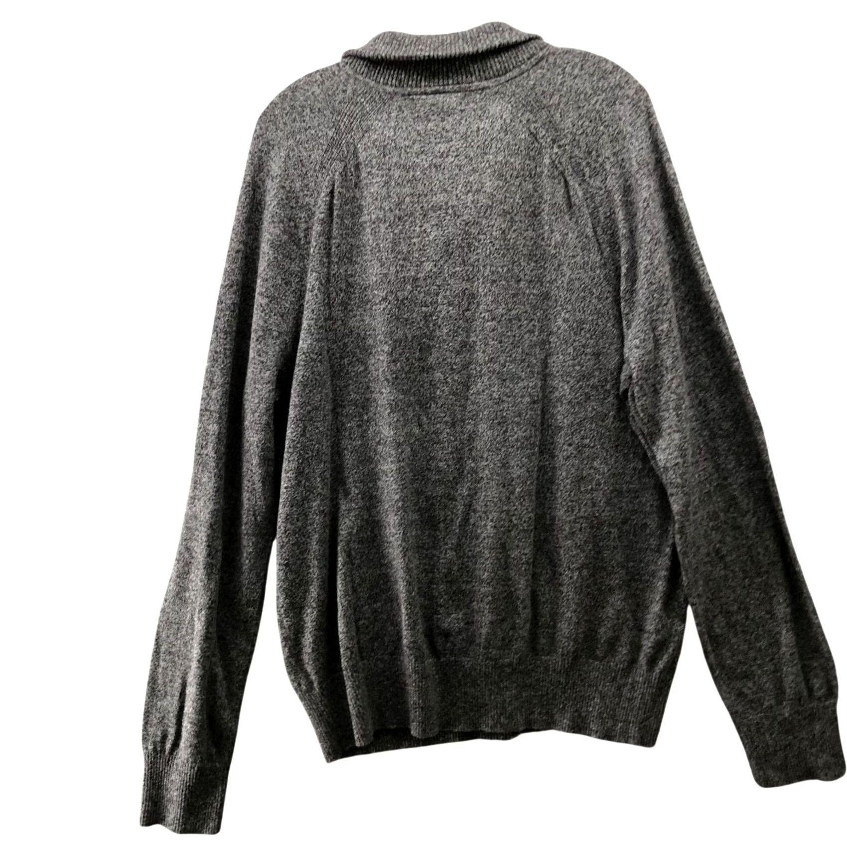 Banana Republic Banana Republic Shawl Collar Sweater Mens XL Heather Gray Wool Cotton Pullover Size US XL / EU 56 / 4 - 2 Thumbnail
