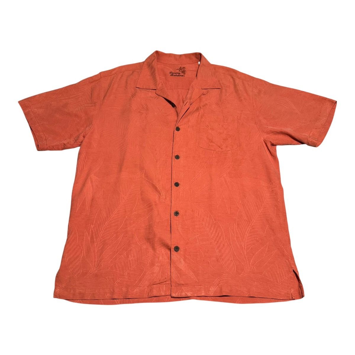 Tommy Bahama Tommy Bahama Orange Palm Loop Collar Casual Shirt Large Size US L / EU 52-54 / 3 - 1 Thumbnail