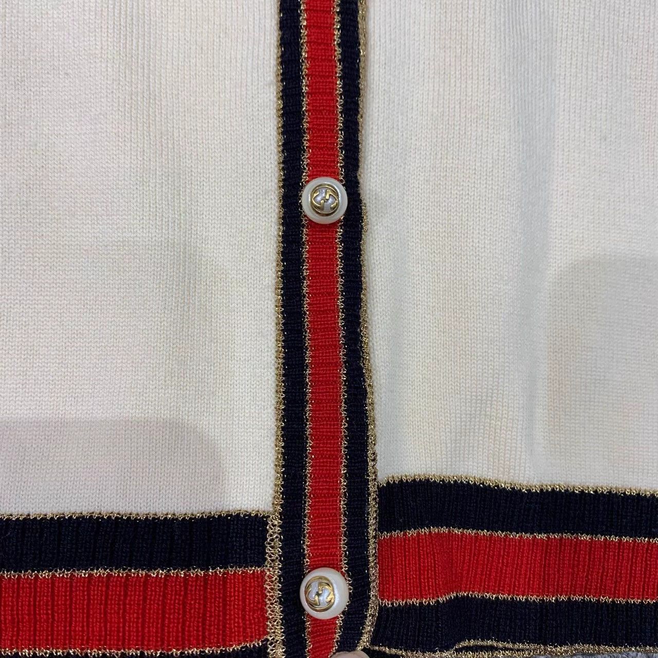 Gucci Gucci White Knit Cardigan S 95 New Size S / US 4 / IT 40 - 5 Thumbnail