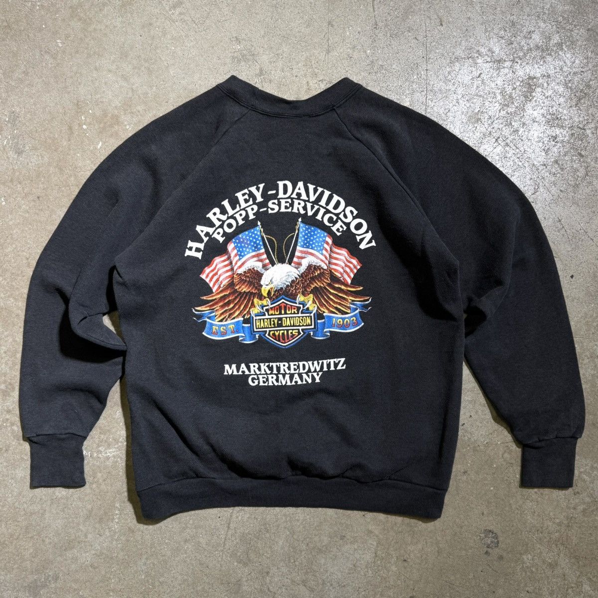 Vintage Vintage 3D Emblem Fort Worth Sweatshirt Harley Davidson 1989 Size US M / EU 48-50 / 2 - 3 Thumbnail