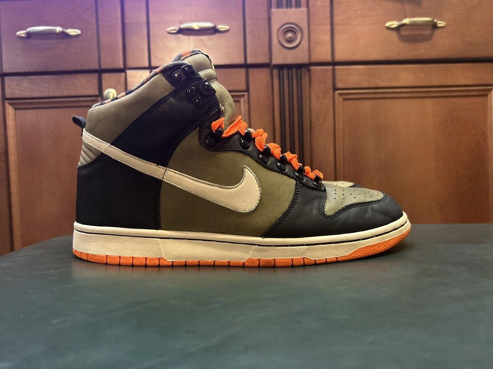 Nike Nike Men's Dunk High Prem HT GREEN ORANGE 314345-321 SZ 10 Size US 10 / EU 43 - 1 Thumbnail