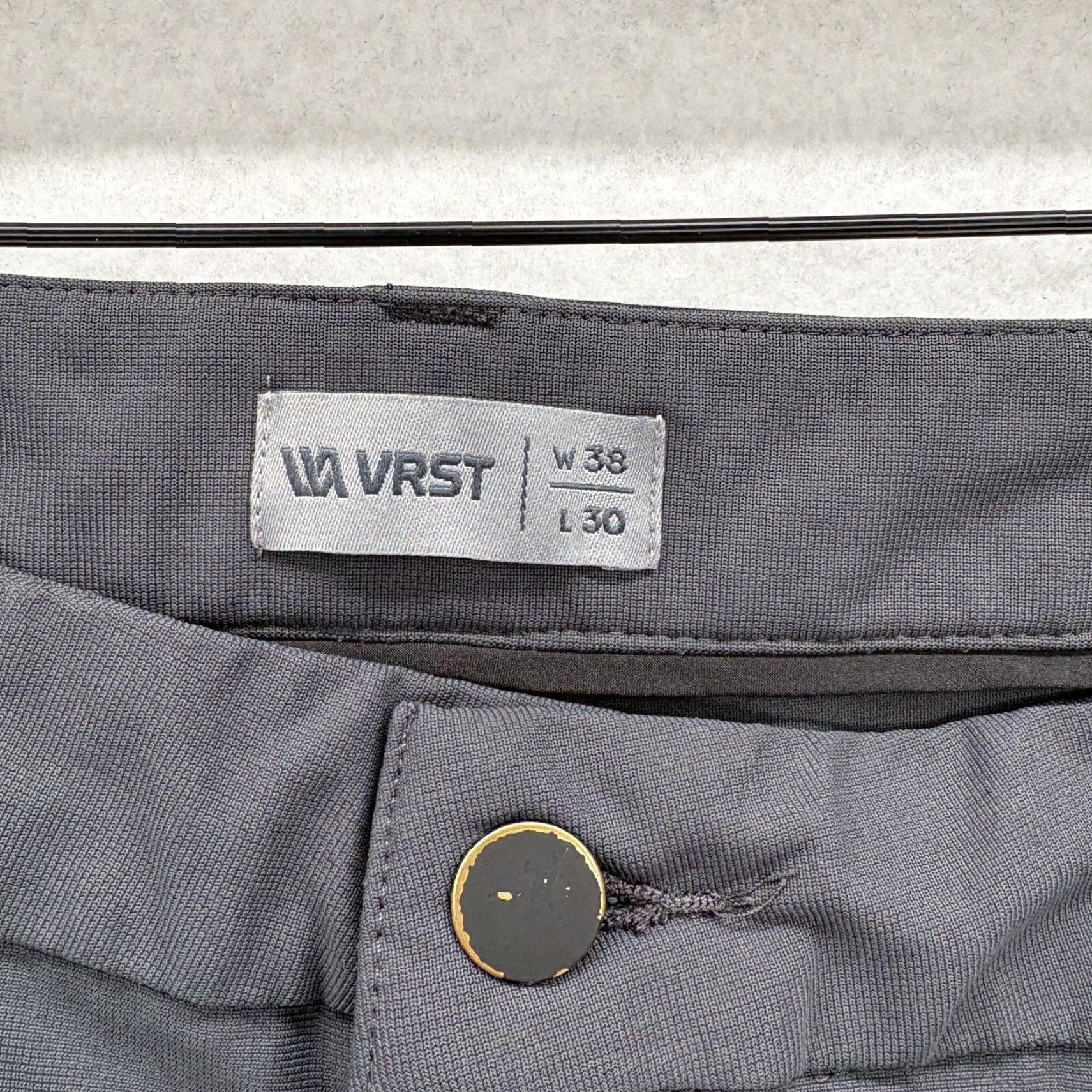 Vintage VRST Limitless Slim Fit 5-Pocket Pants Mens 38x28 Gray Stretch Tech Chino Gym Size US 38 / EU 54 - 4 Thumbnail