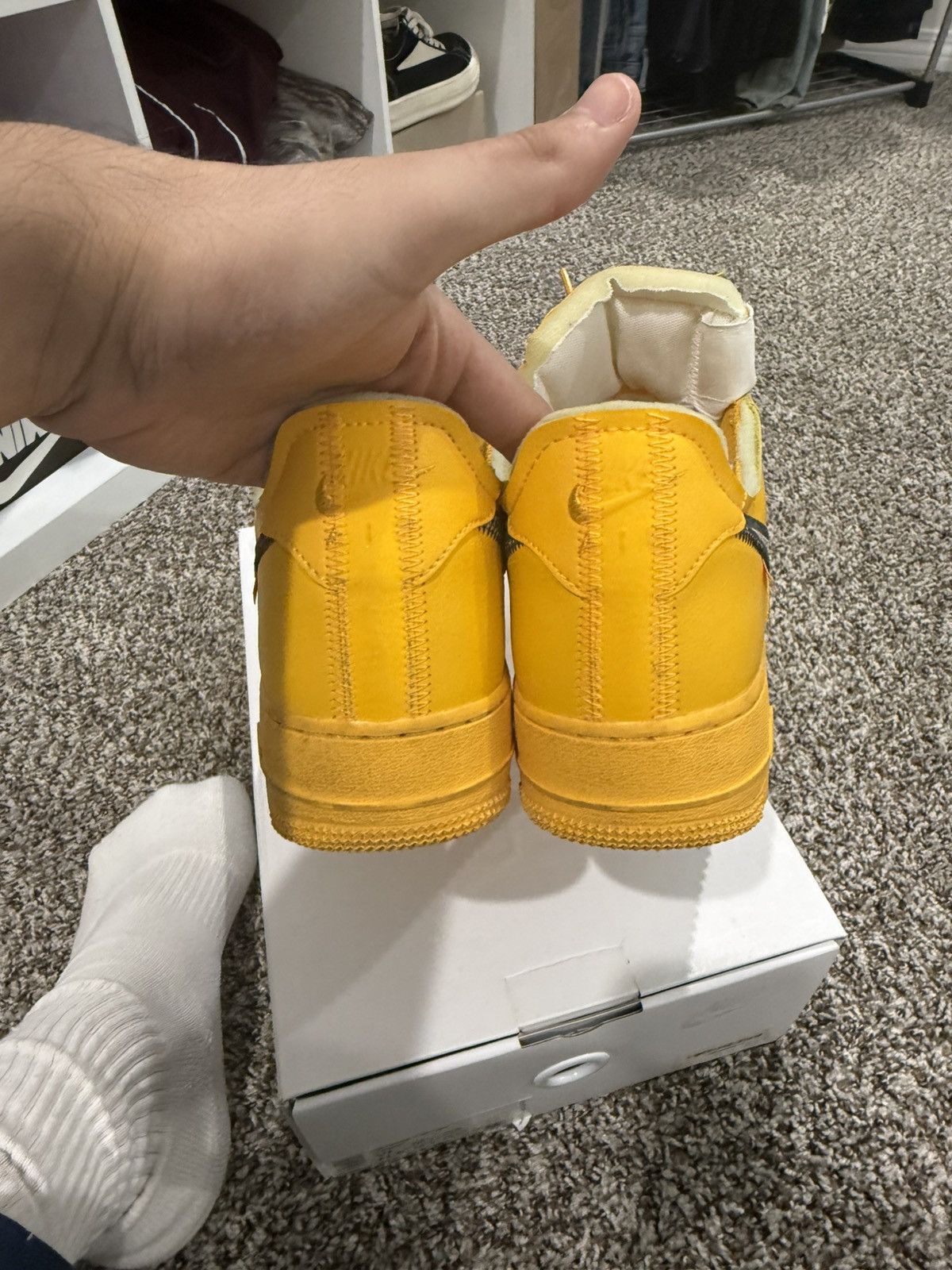 Nike × Off-White Off white Air Force 1 lemonade Size US 10 / EU 43 - 3 Thumbnail
