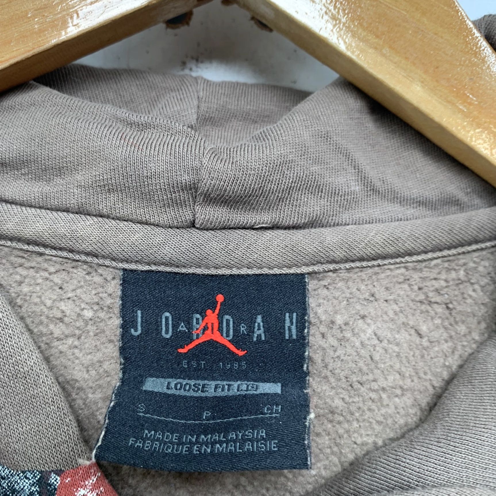 Jordan Brand Jordan Jumpman Hoodie Sweatshirt Mens Small Brown All Over Print Long Sleeve Size US S / EU 44-46 / 1 - 2 Thumbnail