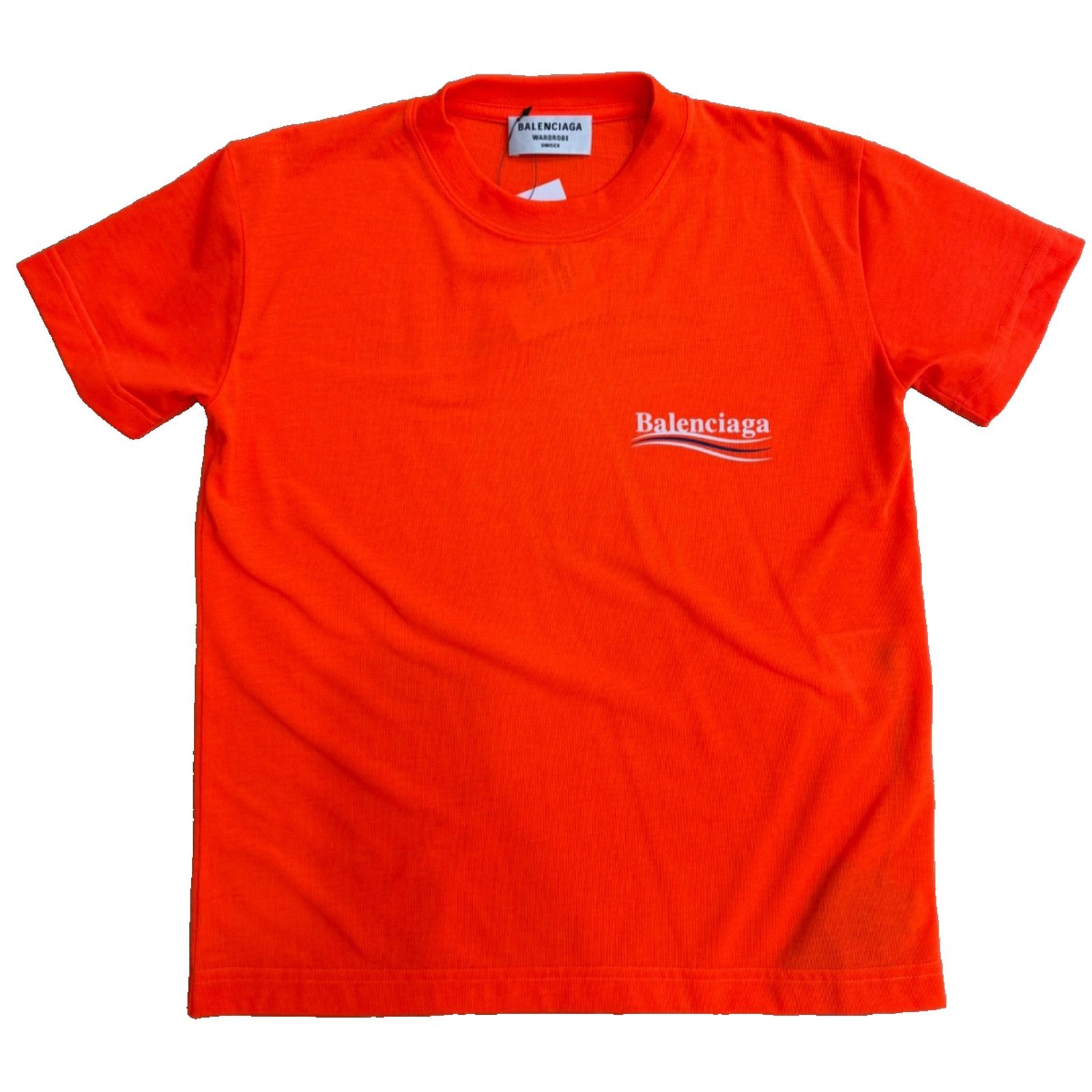 Balenciaga Balenciaga Political Campaign Neon Orange Tee T-Shirt Small Size S / US 4 / IT 40 - 1 Thumbnail