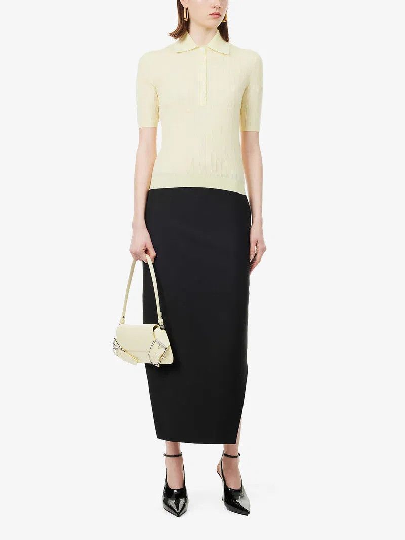Givenchy o1srvl11e0525 Slim-Fit Wool Polo Shirt in Light Yellow Size XL / US 12-14 / IT 48-50 - 4 Thumbnail
