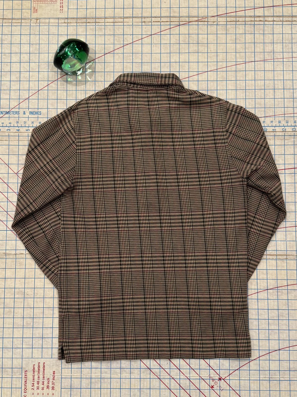 Lands' End Vintage Lands End Long Sleeve Polo Shirt Brown Checkered Size US M / EU 48-50 / 2 - 13 Thumbnail