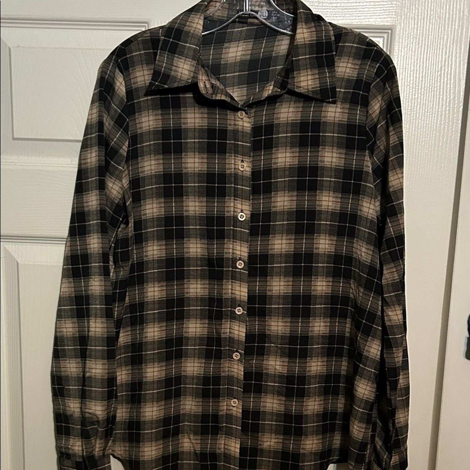 Boohoo Boohoo Black and Cream Plaid Shirt Size US XL / EU 56 / 4 - 1 Thumbnail