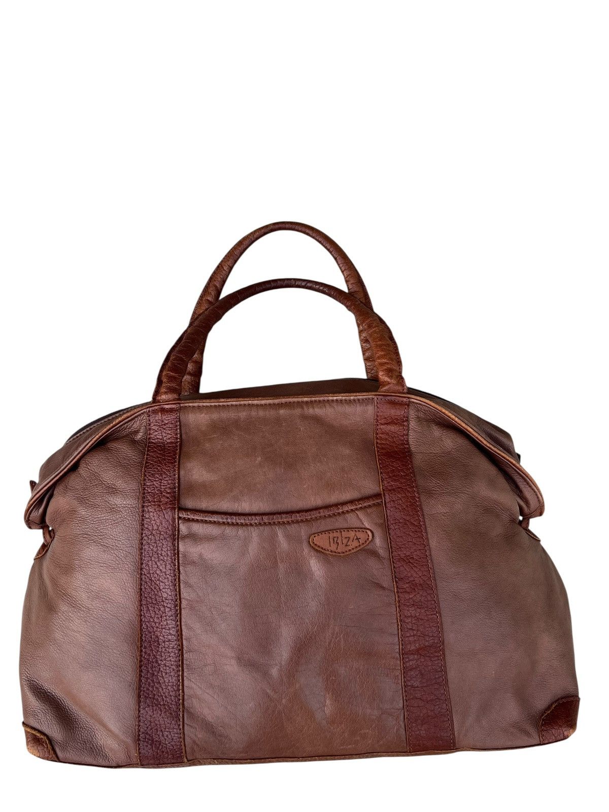 Leather Ibiza Japan Patina Brown Leather Weekend Bag Size ONE SIZE - 6 Thumbnail