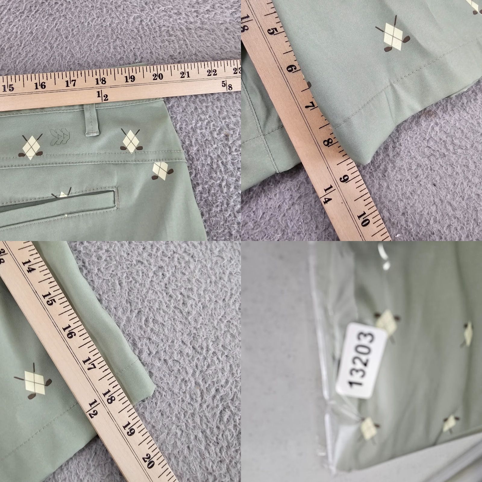 Vintage VINTAGE: No — All In Motion Shorts Mens Size 40 Green Golf Club Print Performance Tech Chinos Size US 40 / EU 56 - 8 Thumbnail