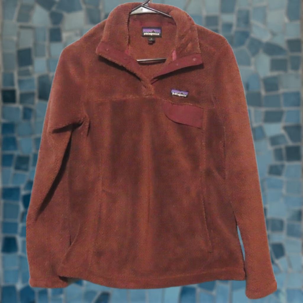 Patagonia Patagonia Jacket Pullover Re-Tool Snap-T Women's Medium Kiln Pink Brown Fleece Snap Front Pockets Lightweight Outdoor Regular - Mens? Size M / US 6-8 / IT 42-44 - 1 Thumbnail