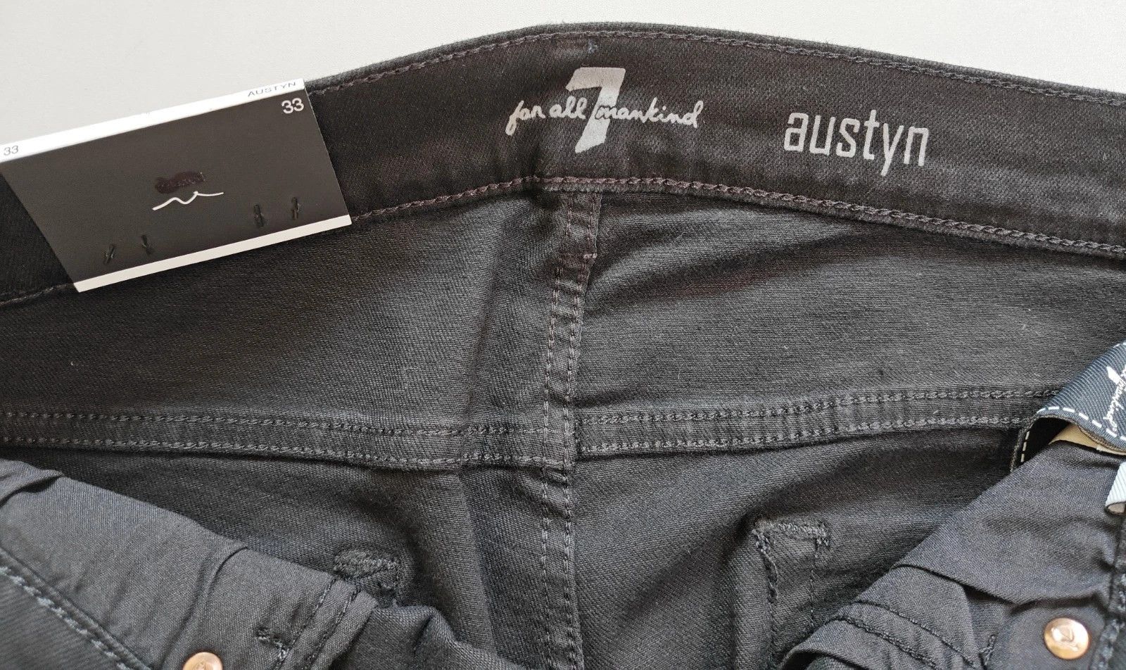 7 For All Mankind 7 For All ManKind Austyn Black Onyx Jeans T / 6037 Size US 33 - 7 Thumbnail