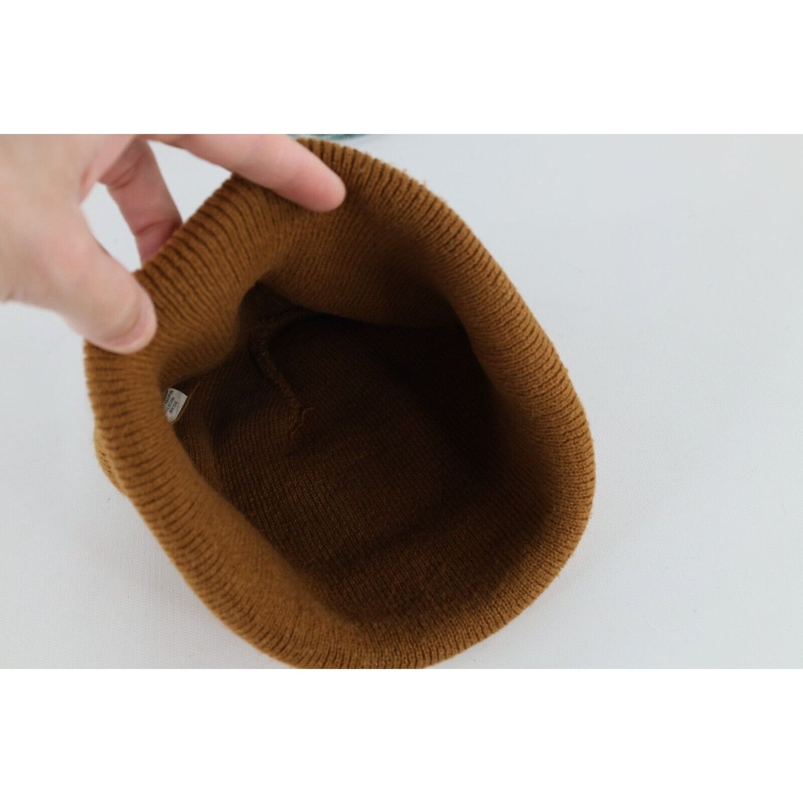 Vintage Vintage 90s Streetwear Blank Ribbed Knit Winter Beanie Hat Size ONE SIZE - 6 Thumbnail
