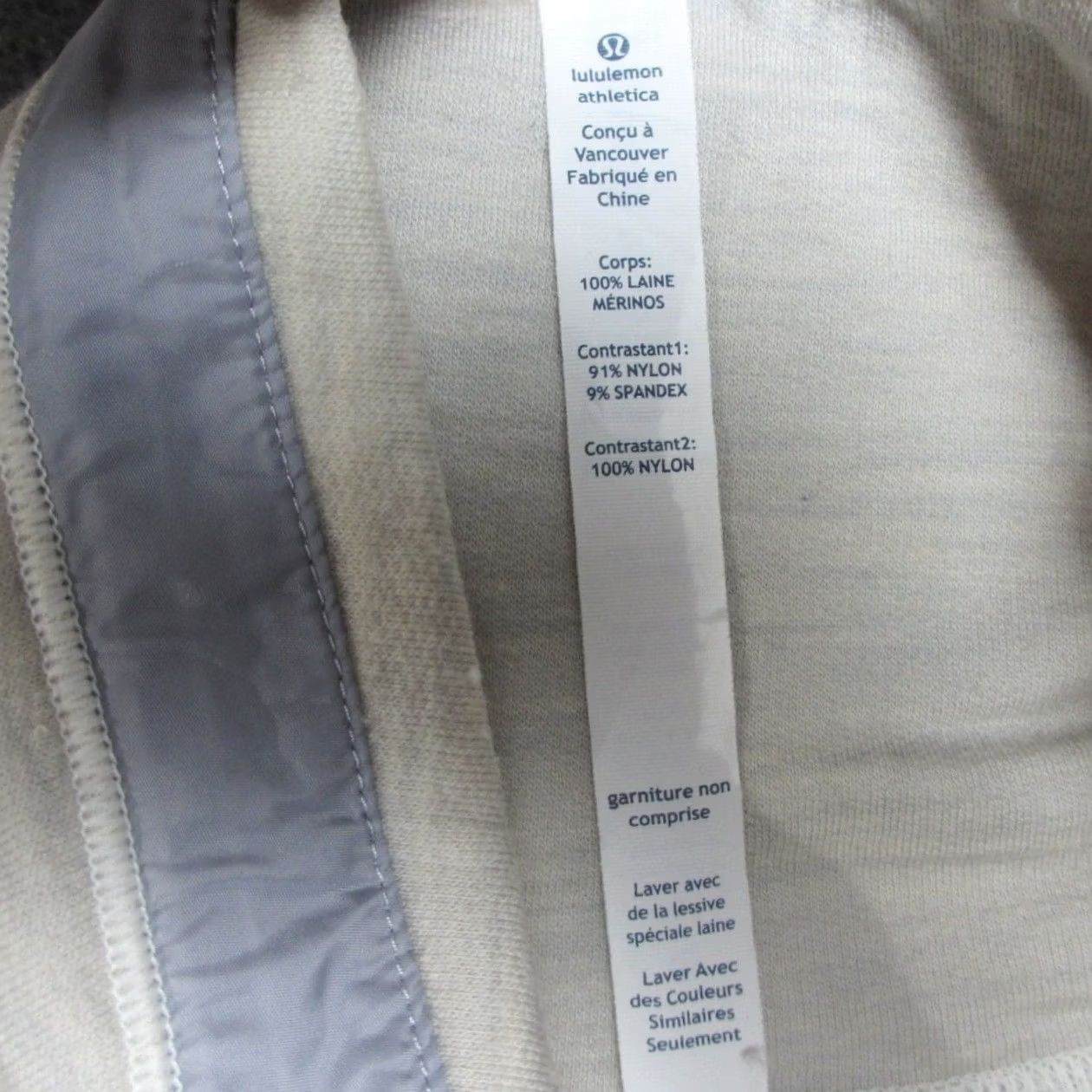 Lululemon Lululemon Sweatshirt Womens Beige 6 Pitter Patter Merino Wool Pullover Running Top Casual Activewear Womens Beige 6 Size M / US 6-8 / IT 42-44 - 5 Thumbnail