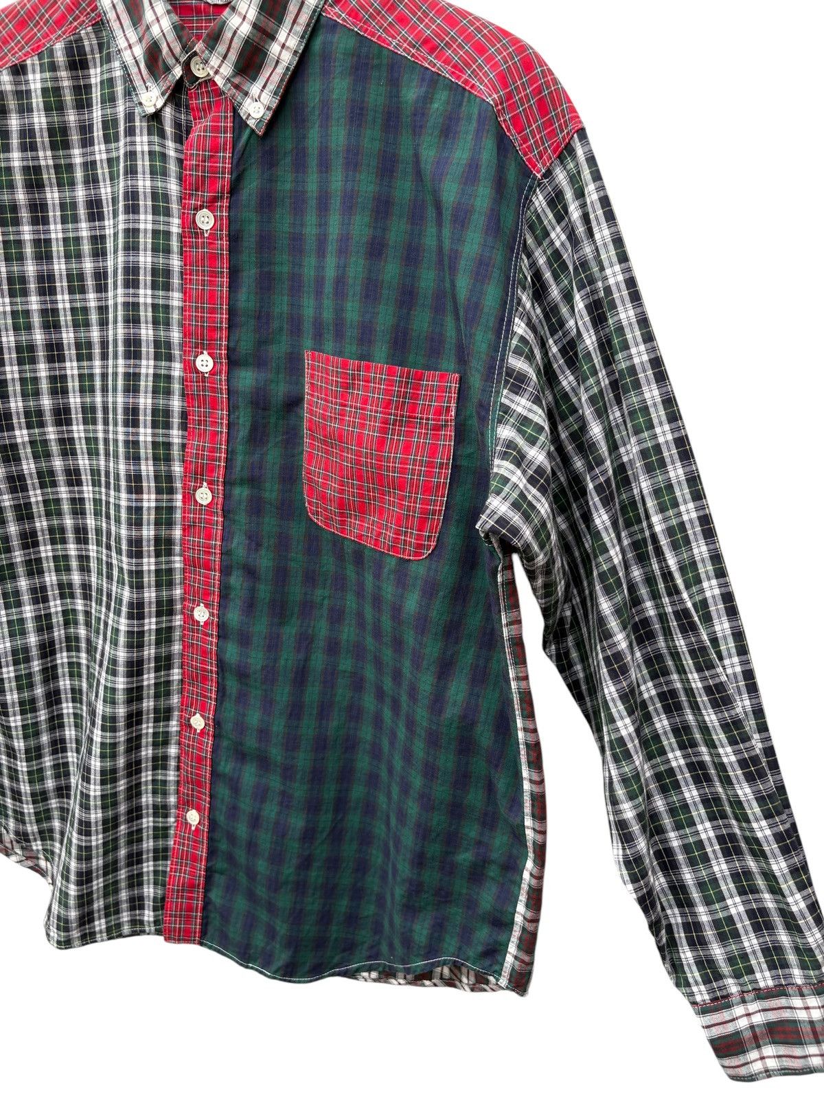 Japanese Brand Japan Brand Cabin Checked Tartan Multicolor Patchwork Shirt Size US M / EU 48-50 / 2 - 4 Thumbnail