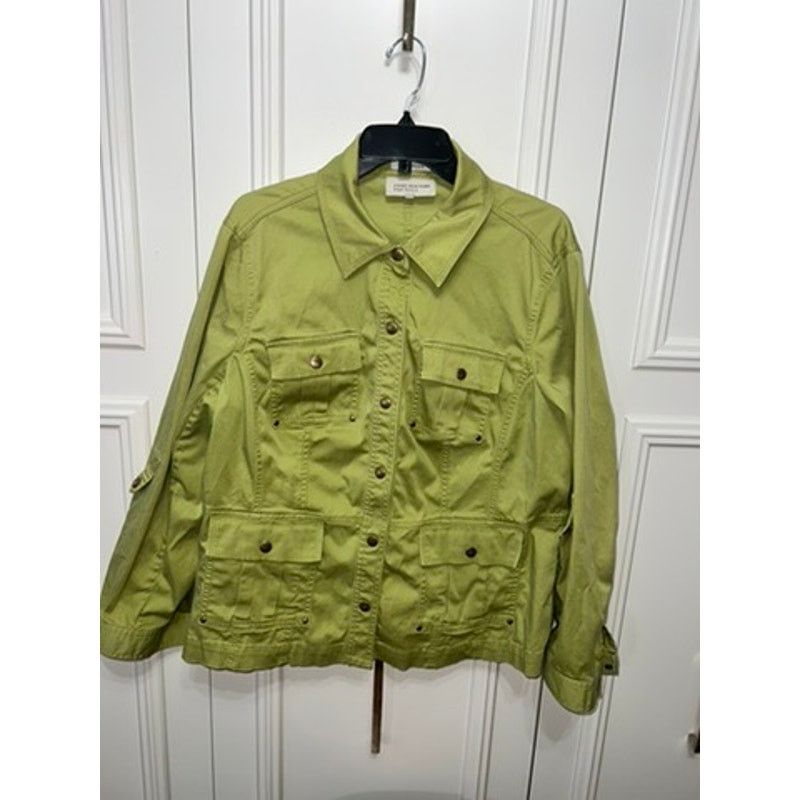 Jones New York Jones New York Sport Women's Utility Jacket Green Size 1X Size XXL / US 16-18 / IT 52-54 - 1 Thumbnail